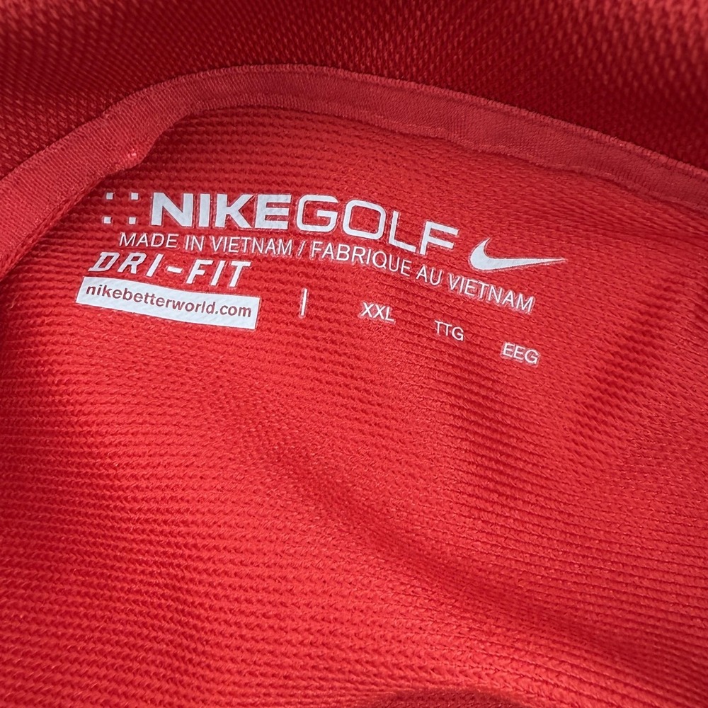 Nike Golf Polo Shirt 2XL Red Dri-Fit Mercedes Benz Embroidered Logo Workwear - Picture 4 of 10